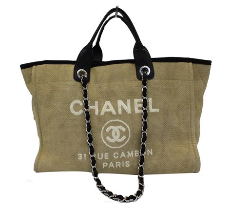 chanel large shopping tote beige|chanel beige tote bag.